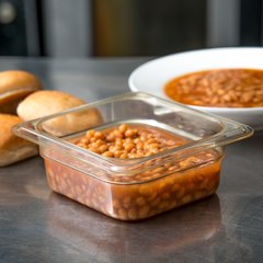 3088313 StorPlus™ High Heat Food Pan 1/6 Size, 2.5" Deep - Amber