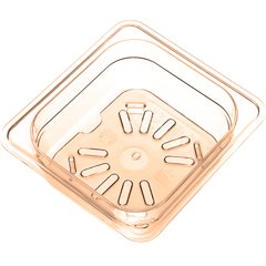 3089613 StorPlus™ High Heat Food Pan Drain Grate 1/6 Size - Amber