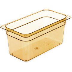 3086213 StorPlus™ High Heat Food Pan 1/3 Size, 6" Deep - Amber