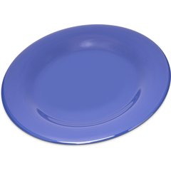 Carlisle Melamine Dinner Plate Wide Rim 10.5" Ocean Blue 4301014 Case of 12