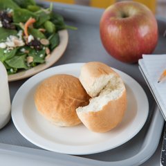 PCD20602 Polycarbonate Narrow Rim Plate 6.5" - White