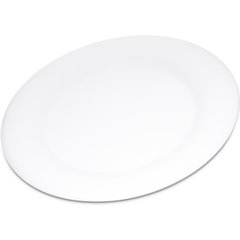 Carlisle Melamine Dinner Plate Wide Rim 10.5" White 4301002 Case of 12