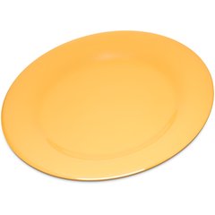 Carlisle Melamine Dinner Plate Wide Rim 10.5" Honey Yellow 4301022 Case of 12