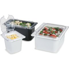 CM10240Z07 Coldmaster® EZ Access Lid with Notches 1/2 Size - Clear