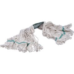 369551B00 Flo-Pac® Medium Looped-End Mop w/Green Band  - White