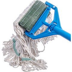 369551B00 Flo-Pac® Medium Looped-End Mop w/Green Band  - White