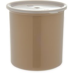 Carlisle Poly-Tuf Crock w/Lid 2.7 qt Beige 034206 Case of 6