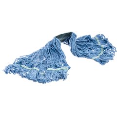 369448B14 Flo-Pac® Medium Looped-End Mop With Green Band  - Blue