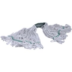 369418B00 Flo-Pac® Medium Green Band Mop With Looped-End  - White