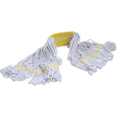 369412B00 Flo-Pac® Small Yellow Band Mop With Looped-End  - White