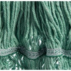 369478B09 Flo-Pac® Medium Looped-End Mop With Green Band  - Green