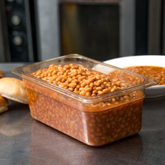 3088113 StorPlus™ High Heat Food Pan 1/4 Size, 4" Deep - Amber