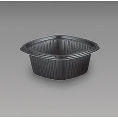 DXMW516PBLK Microwaveable Square Side Dish 16oz. (500/cs) - Black