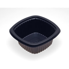 DXMW516PBLK Microwaveable Square Side Dish 16oz. (500/cs) - Black