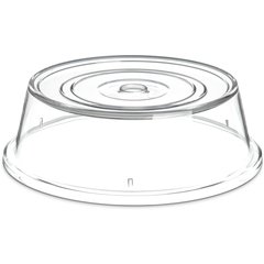 Cater Tek 11 Inch Polycarbonate Plate Covers, 10 Shatterproof Dish Covers -  Dishwashable, For 11 Inch Plates, Clear Plastic Splatter Covers, Finger