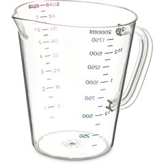 4314407 Commercial  Measuring Cup 1/2 gal - Clear