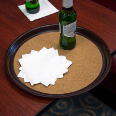 301401 Round Cork Tray 14" / 3/4" - Brown