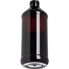 381613 Amber Bottle w/ Label 16 oz - Amber