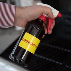 381613 Amber Bottle w/ Label 16 oz - Amber