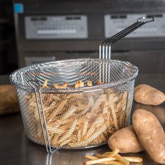 601002 Mesh Fryer Basket 11-1/2" - Chrome