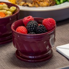 DX330061 Turnbury® Insulated Pedestal Based Bowl 9 oz (48/cs) - Cranberry