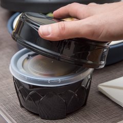 DX3353IL03 DuraTherm™ Insulated Soup Bowl Lid Cover 5.25" x 1.45" (48/cs) - Black