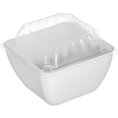 DX11840174 Dome Lid for Square Bowl 4" x 4" (1000/cs) - Clear