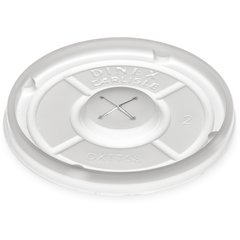 DXTT58 Dinex® Translucent Tumbler Lid with Straw Slot (1000/cs) - Translucent