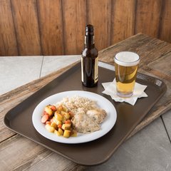 2015GR2076 Griptite 2 Rectangle Tray 20" x 15" - Brown