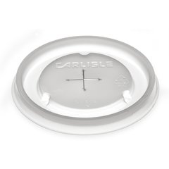 DX5810ST8714 Disposable Lid with Straw Slot Fits 10oz Tumblers (1000/cs) - Translucent