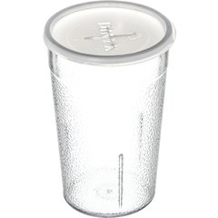 DX1193ST8714 Classic™ Disposable Lid with Straw Slot - Fits Specific 5 - 9 oz Dinex, Carlisle and Cambro Tumblers 2.393" (1000/cs) - Translucent