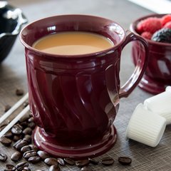 DX300061 Turnbury® Insulated Pedestal Base Mug 8 oz (48/cs) - Cranberry