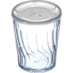 DX1196ST8714 Dinex® Disposable Lid with Straw Slot (Fits Cambro, G.E.T Enterprises) 2.695" (1000/cs) - Translucent