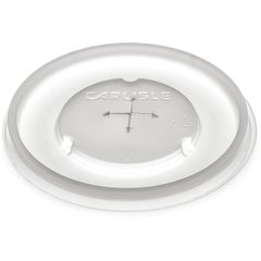 DX5812ST8714 Disposable Lid with Straw Slot Fits 12oz Tumblers (1000/cs) - Translucent