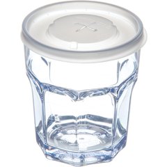DX5812ST8714 Disposable Lid with Straw Slot Fits 12oz Tumblers (1000/cs) - Translucent