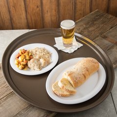 2700GR2076 Griptite 2 Oval Tray 27" x 22" - Brown