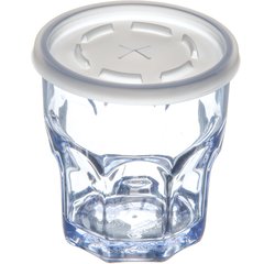 DX2225ST9000 Disposable Lid with Straw Slot - Fits Specific 7 - 16 oz, Carlisle, Cambro and G.E.T. Enterprises Tumblers 16 oz. (1000/cs) - Translucent