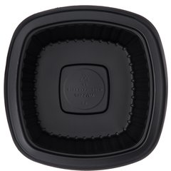DXMW516PBLK Microwaveable Square Side Dish 16oz. (500/cs) - Black