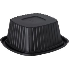 DXMW516PBLK Microwaveable Square Side Dish 16oz. (500/cs) - Black