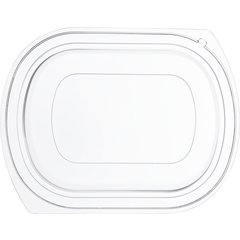 DXL4000PDCLR Dome Lid for Microwaveable Small Entrée Platters (250/cs) - Clear