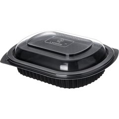 DXL4000PDCLR Dome Lid for Microwaveable Small Entrée Platters (250/cs) - Clear