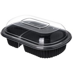 DXL800PDCLR Dome Lid for Microwaveable Medium Entrees  (250/cs) - Clear