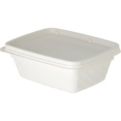 DXHH30 Retangular Soup Bowl Lid  (1000/cs) - Natural