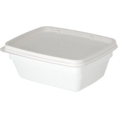 DXHH30 Retangular Soup Bowl Lid  (1000/cs) - Natural