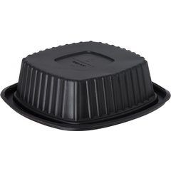 DXMW512PBLK Microwaveable Square Side Dish 12oz. (500/cs) - Black