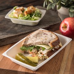 DXHH8 Rectangular Entree (one Compartment) 12 oz. (1000/cs) - White