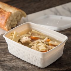 DXHH20 Rectangular Soup Bowl 8 oz. (1000/cs) - White
