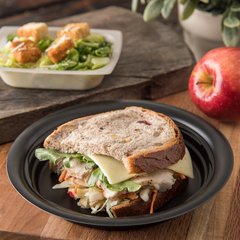 DXHHPL703 High Heat Disposable Plate 8" (500/cs) - Black