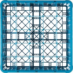 RG25-114 OptiClean™ 25-Compartment Divided Glass Rack with 1 Extender 5.56" - Carlisle Blue