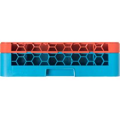 RG25-1C412 OptiClean™ 25-Compartment Divided Glass Rack with 1 Extender 5.56" - Orange-Carlisle Blue